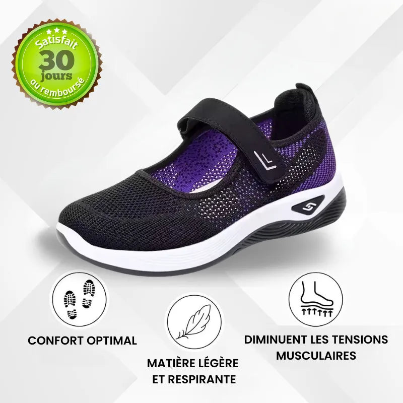 ErgoFlex™ - Baskets à scratch à confort orthopédique pour femme